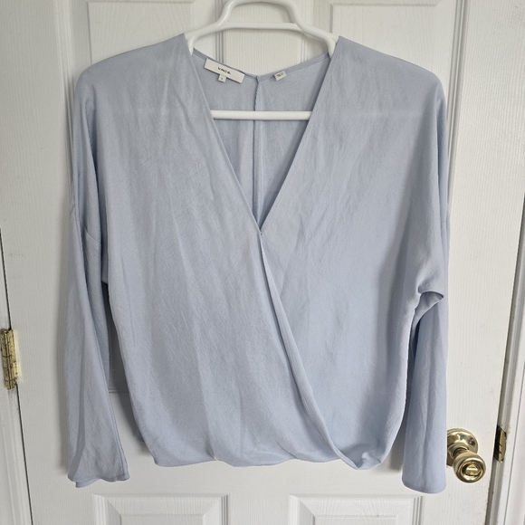 Vince Tops - Vince Light Blue Women's Wrap Top